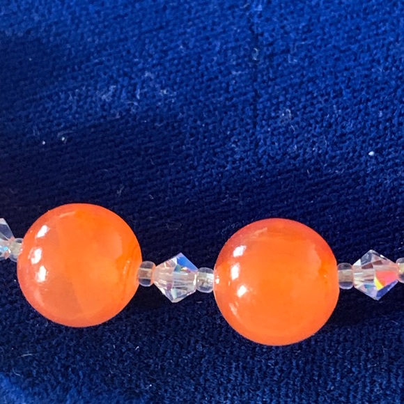 Gorgeous Amber/Crystal Necklace/Bracelet set - Picture 5 of 5